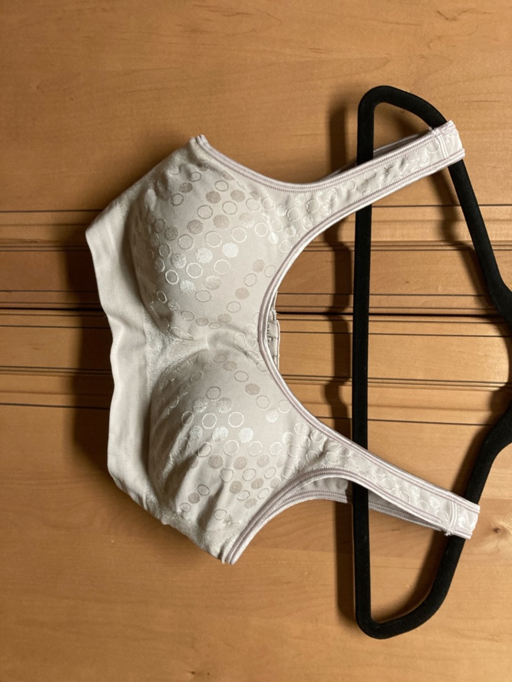 Bali White Padded Bra with Circular Jacquard Pattern